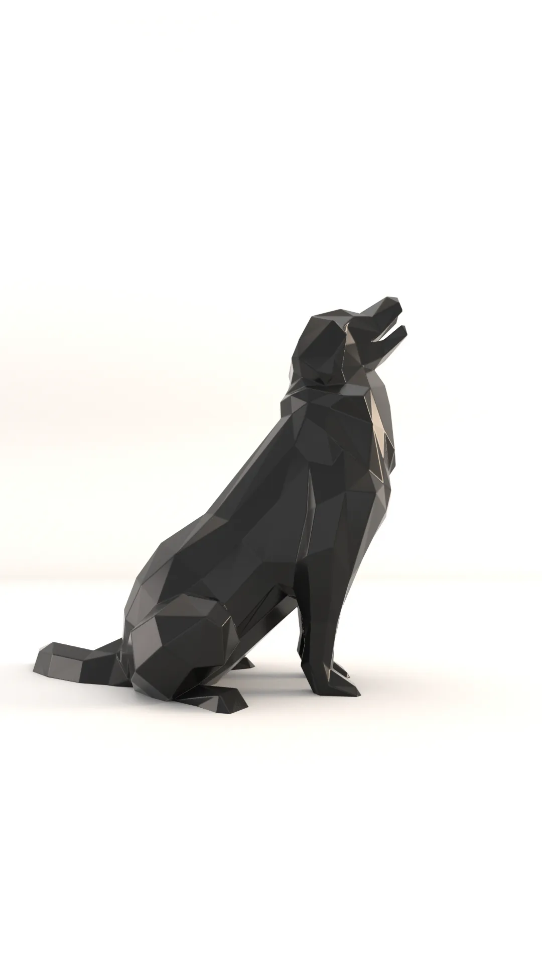 Black sitting dog
