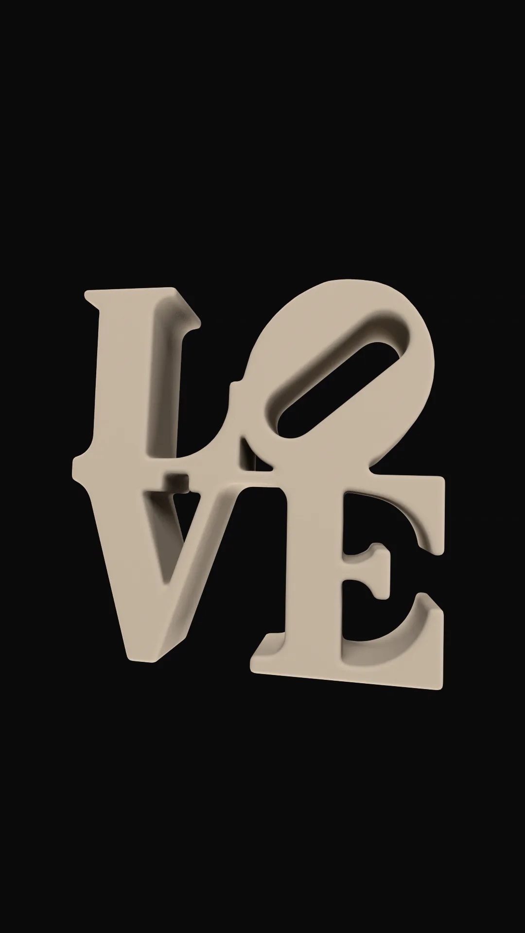 LOVE typographic sculpture